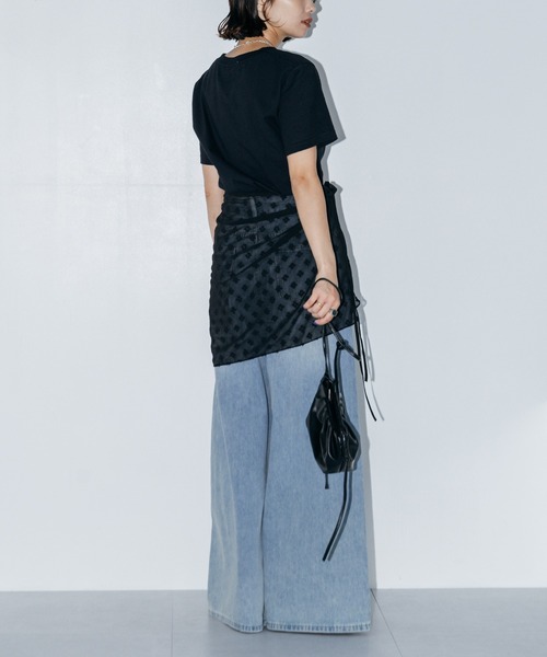 LIENCOEUR（リアンクール）の「ビオラリボンシアースカート（スカート・レディース・ホワイト/ブラック・FREE）」の17枚目の写真