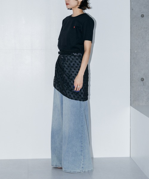 LIENCOEUR（リアンクール）の「ビオラリボンシアースカート（スカート・レディース・ホワイト/ブラック・FREE）」の16枚目の写真