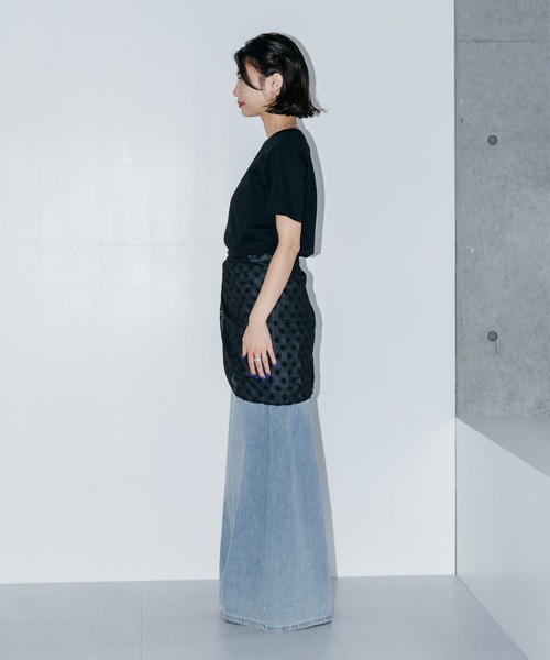 LIENCOEUR（リアンクール）の「ビオラリボンシアースカート（スカート・レディース・ホワイト/ブラック・FREE）」の15枚目の写真