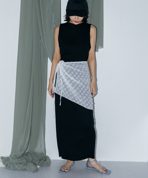 LIENCOEUR（リアンクール）の「ビオラリボンシアースカート（スカート・レディース・ホワイト/ブラック・FREE）」の22枚目の写真