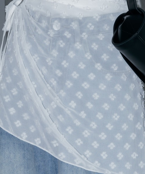 LIENCOEUR（リアンクール）の「ビオラリボンシアースカート（スカート・レディース・ホワイト/ブラック・FREE）」の21枚目の写真