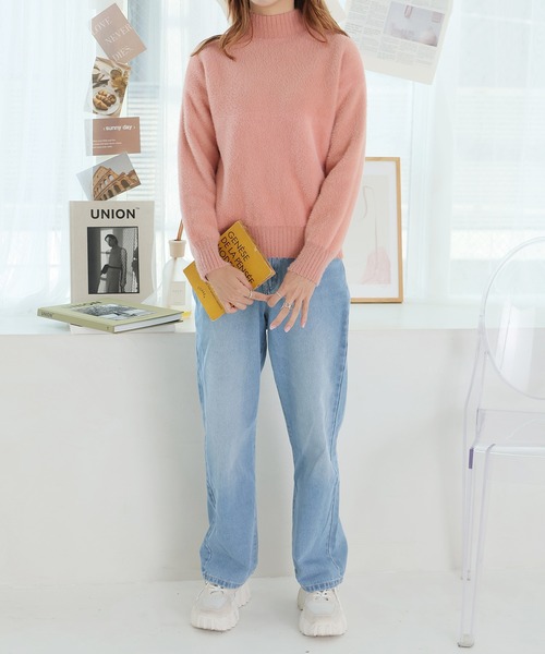 セール】ハイネックふわふわニットプルオーバー（ニット/セーター