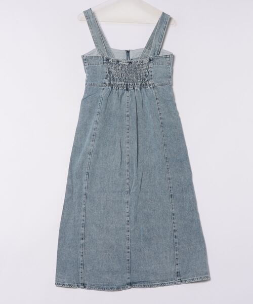 GORGE（ゴージ）の「《ZIPフロント×スリット》レディース デニム ロングワンピース ジャンスカ風 春夏秋（ワンピース・レディース・ブルー/ブラック・F）」の3枚目の写真