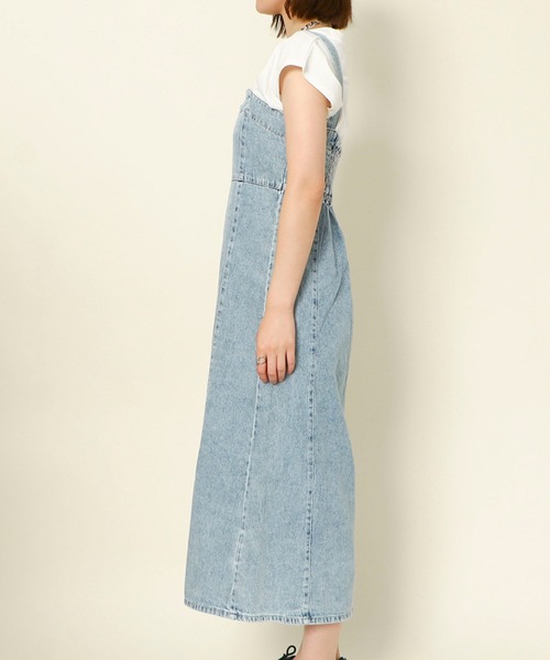 GORGE（ゴージ）の「《ZIPフロント×スリット》レディース デニム ロングワンピース ジャンスカ風 春夏秋（ワンピース・レディース・ブルー/ブラック・F）」の7枚目の写真