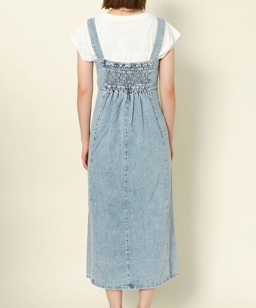 GORGE（ゴージ）の「《ZIPフロント×スリット》レディース デニム ロングワンピース ジャンスカ風 春夏秋（ワンピース・レディース・ブルー/ブラック・F）」の8枚目の写真