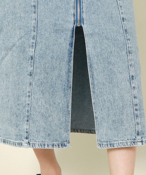 GORGE（ゴージ）の「《ZIPフロント×スリット》レディース デニム ロングワンピース ジャンスカ風 春夏秋（ワンピース・レディース・ブルー/ブラック・F）」の12枚目の写真