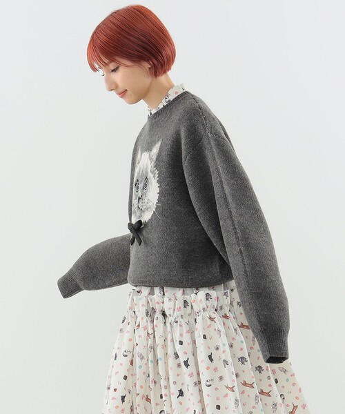 mmts(マミタス)の「アクア フェイスニット(ニット/セーター・レディース・ブルー系その他2/チャコールグレー・MEDIUM/LARGE)」の10枚目の写真