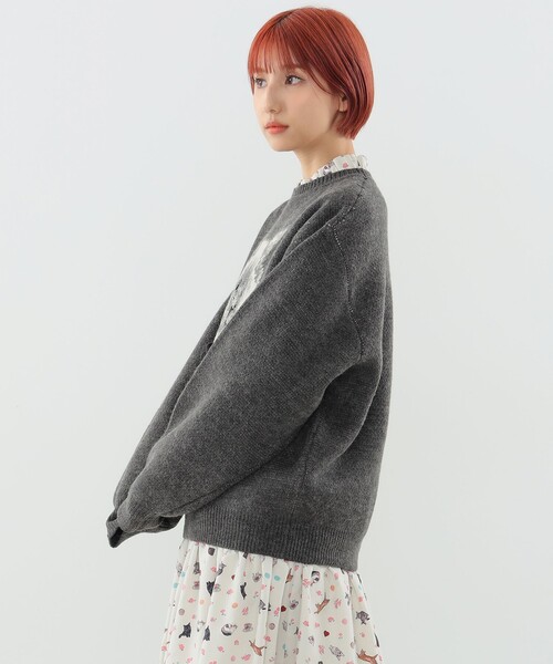 mmts(マミタス)の「アクア フェイスニット(ニット/セーター・レディース・ブルー系その他2/チャコールグレー・MEDIUM/LARGE)」の9枚目の写真