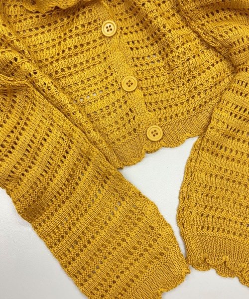 MILAE(ミレ)の「透かし編みサマーニットカーディガン(カーディガン/ボレロ・レディース・マスタード/ホワイト/ピンク/キャメル/ブラック/ライトベージュ/ブルー・FREE)」の20枚目の写真