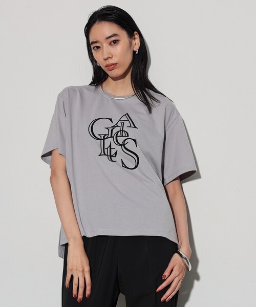 GALLEST(ギャレスト)の「◆アートロゴTシャツ(Tシャツ/カットソー・レディース・ホワイト/ライトグレー/ブラック・38)」の6枚目の写真