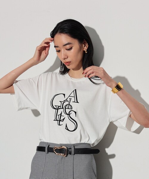 GALLEST(ギャレスト)の「◆アートロゴTシャツ(Tシャツ/カットソー・レディース・ホワイト/ライトグレー/ブラック・38)」の16枚目の写真