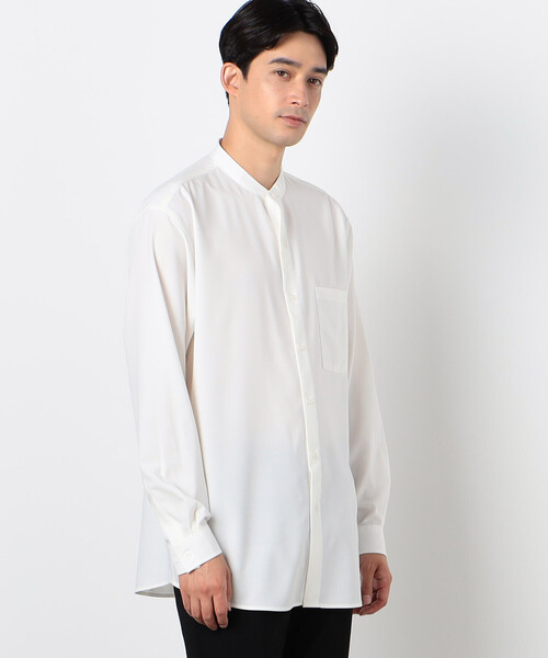 ウールライク バンドカラー シャツ（長袖）（シャツ/ブラウス）｜COMME CA ISM（コムサイズム）