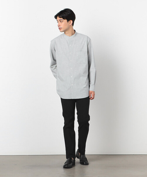 ウールライク バンドカラー シャツ（長袖）（シャツ/ブラウス）｜COMME CA ISM（コムサイズム）