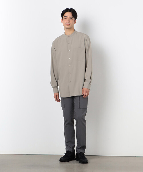 ウールライク バンドカラー シャツ（長袖）（シャツ/ブラウス）｜COMME CA ISM（コムサイズム）