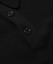 美品　ドリスヴァンノッテン　透かし編みニットポロシャツ　ブラック　M位 DRIES VAN NOTEN（ドリスヴァンノッテン）の「MURIEL 9706 M.K.