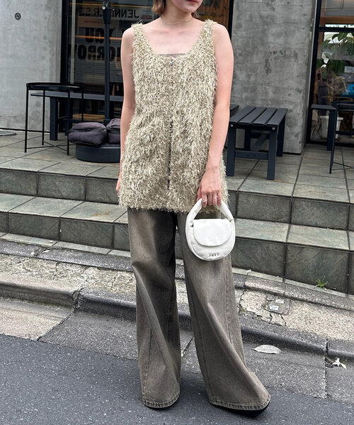 mline（エムライン）の「[mline]フェザーWZIPベスト（ベスト・レディース・アイボリー/ブラック/カーキ・FREE）」の19枚目の写真