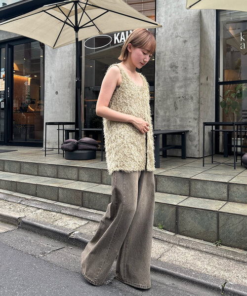 [mline]フェザーWZIPベスト M-LINE ベスト ジレ 「mline」フェザーWZIPベスト レディース