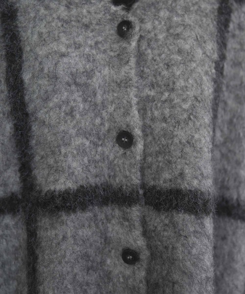 hellam（へラム）の「シャギーニットチェックカーディガン（カーディガン/ボレロ・レディース・アイボリー/杢グレー/チャコール・FREE）」の20枚目の写真