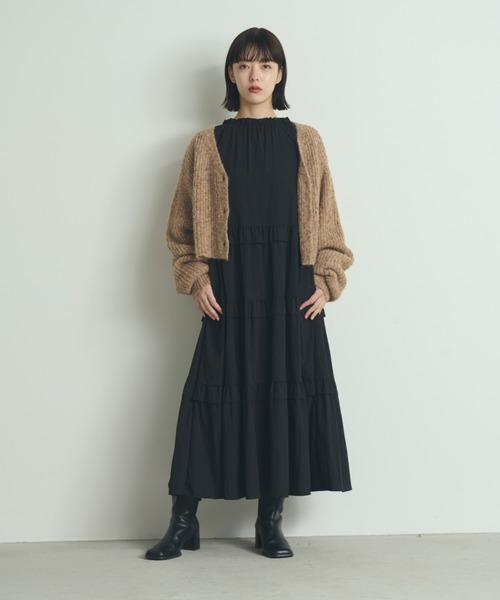 paravion（パラビオン）の「MIX糸ニットカーディガン（カーディガン/ボレロ・レディース・ブラウン/アイボリー/グレー・FREE）」の13枚目の写真