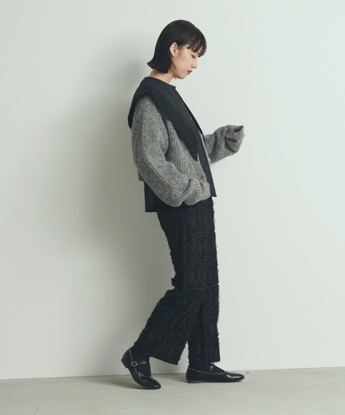 paravion（パラビオン）の「MIX糸ニットカーディガン（カーディガン/ボレロ・レディース・ブラウン/アイボリー/グレー・FREE）」の11枚目の写真