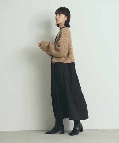 paravion（パラビオン）の「MIX糸ニットカーディガン（カーディガン/ボレロ・レディース・ブラウン/アイボリー/グレー・FREE）」の14枚目の写真