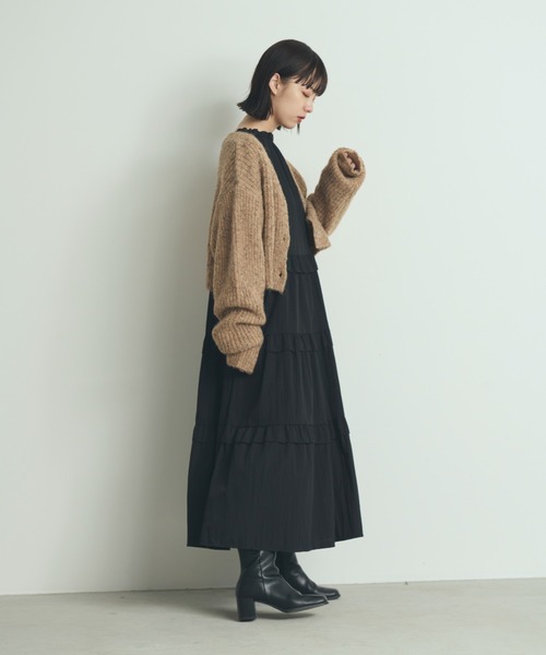paravion（パラビオン）の「MIX糸ニットカーディガン（カーディガン/ボレロ・レディース・ブラウン/アイボリー/グレー・FREE）」の15枚目の写真