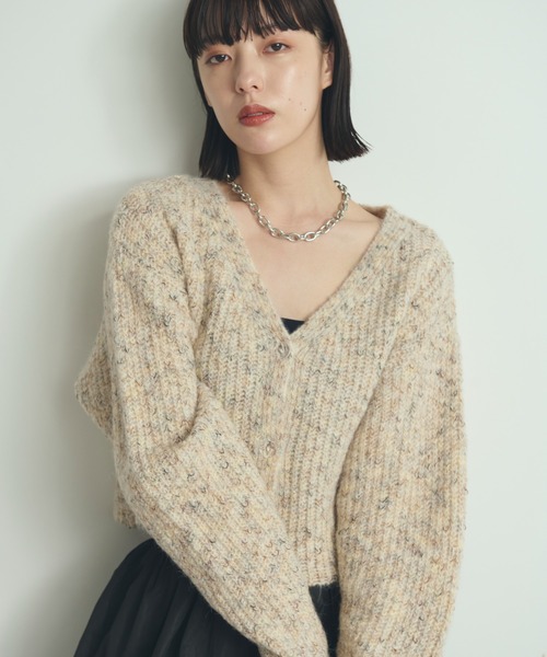 paravion（パラビオン）の「MIX糸ニットカーディガン（カーディガン/ボレロ・レディース・ブラウン/アイボリー/グレー・FREE）」の17枚目の写真
