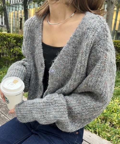 paravion（パラビオン）の「MIX糸ニットカーディガン（カーディガン/ボレロ・レディース・ブラウン/アイボリー/グレー・FREE）」の22枚目の写真