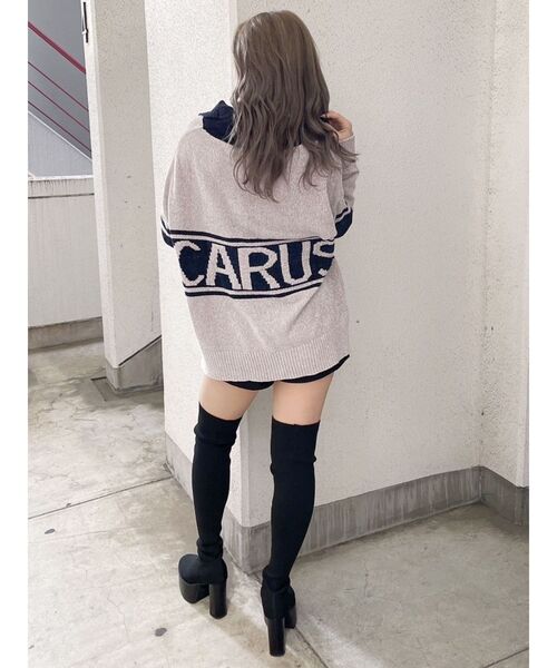 GYDA(ジェイダ)の「ポロベロアモールニットトップス(ニット/セーター・レディース・ピンク/オフホワイト/ブラック/ベージュ・FREE)」の20枚目の写真