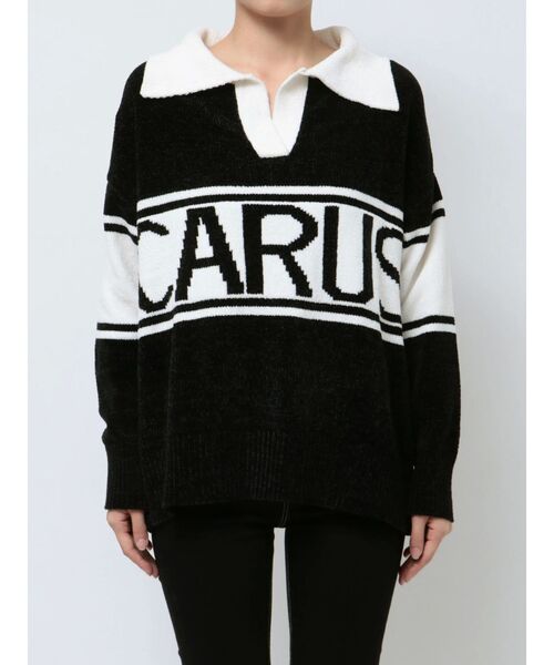 GYDA(ジェイダ)の「ポロベロアモールニットトップス(ニット/セーター・レディース・ピンク/オフホワイト/ブラック/ベージュ・FREE)」の5枚目の写真