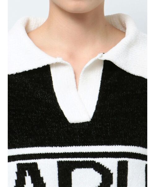 GYDA(ジェイダ)の「ポロベロアモールニットトップス(ニット/セーター・レディース・ピンク/オフホワイト/ブラック/ベージュ・FREE)」の8枚目の写真