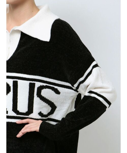 GYDA(ジェイダ)の「ポロベロアモールニットトップス(ニット/セーター・レディース・ピンク/オフホワイト/ブラック/ベージュ・FREE)」の9枚目の写真