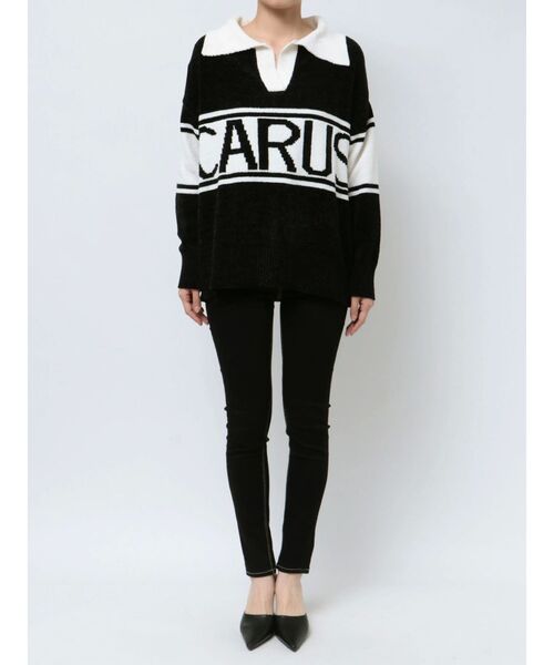 GYDA(ジェイダ)の「ポロベロアモールニットトップス(ニット/セーター・レディース・ピンク/オフホワイト/ブラック/ベージュ・FREE)」の12枚目の写真