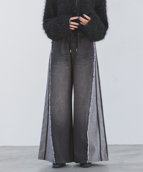 PAGEBOY（ページボーイ）の「加工デニムパンツ（デニムパンツ・レディース・グレー・MEDIUM）」の2枚目の写真