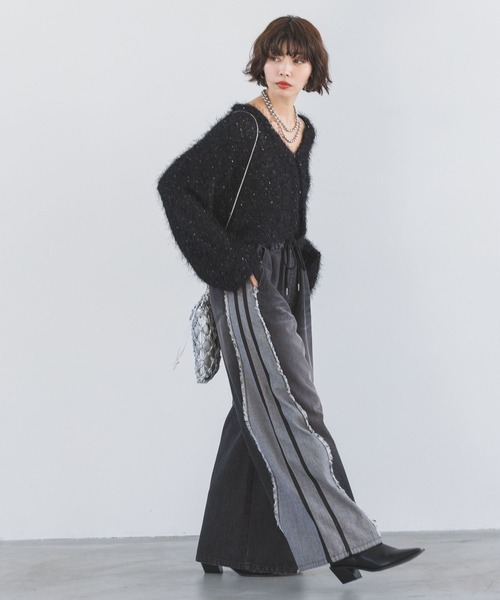 PAGEBOY（ページボーイ）の「加工デニムパンツ（デニムパンツ・レディース・グレー・MEDIUM）」の5枚目の写真