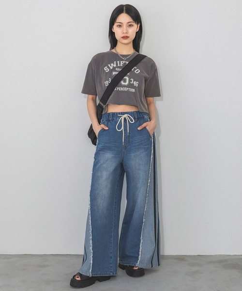 PAGEBOY（ページボーイ）の「加工デニムパンツ（デニムパンツ・レディース・グレー・MEDIUM）」の6枚目の写真