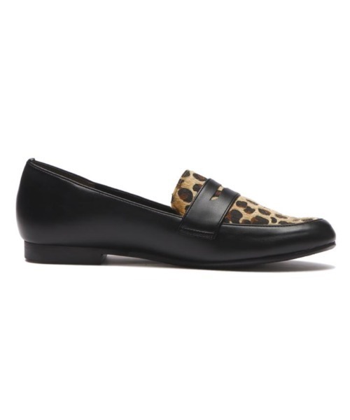 JOLI ENCORE(FR) ジョリー・アンコール COIN LOAFERS コインローファー JE-2125 BLACK/LEO（パンプス）｜ABC-MART（エービーシーマート）
