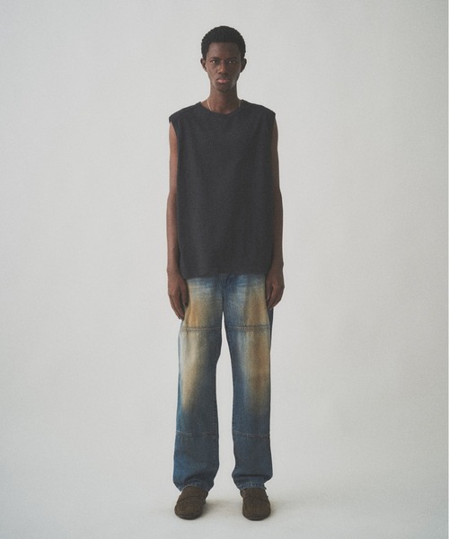 Juha（ユハ）の「FADE WASH SIGNATURE NO SLEEVE（タンクトップ・メンズ・ブラック/ベージュ/オリーブ・4/3）」の11枚目の写真