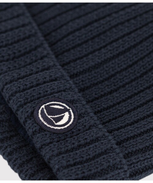 PETIT BATEAU（プチバトー）の「コットンニットキャップ（ニットキャップ/ビーニー・キッズ・ネイビー/ピンク/グレー・18MONTH/36MONTH）」の4枚目の写真