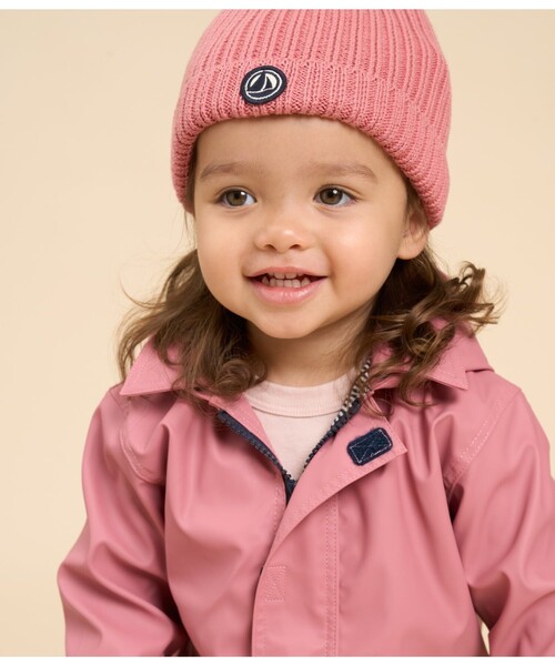 PETIT BATEAU（プチバトー）の「コットンニットキャップ（ニットキャップ/ビーニー・キッズ・ネイビー/ピンク/グレー・18MONTH/36MONTH）」の5枚目の写真