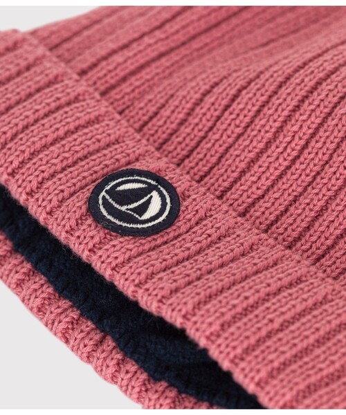 PETIT BATEAU（プチバトー）の「コットンニットキャップ（ニットキャップ/ビーニー・キッズ・ネイビー/ピンク/グレー・18MONTH/36MONTH）」の7枚目の写真