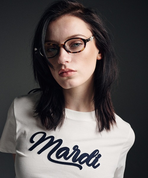 Mardi Mercredi(マルディメクルディ)の「SLIM TSHIRT MARDI VINTAGE LOGO / スリム Tシャツ マルディ ビンテージ ロゴ(Tシャツ/カットソー・レディース・ホワイト×ネイビー/ブラック系その他/レッド/ネイビー・FREE)」の12枚目の写真
