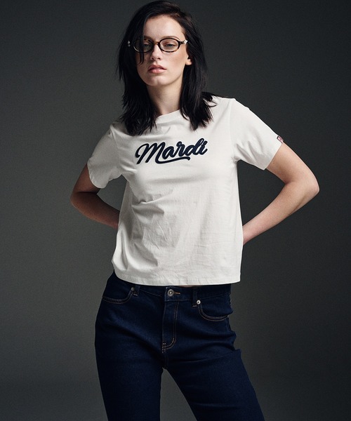 【Mardi Mercredi】SLIM TSHIRT MARDI VINTAGE LOGO SLIM TSHIRT MARDI VINTAGE LOGO_RED IVORY - MARDI MERCREDI