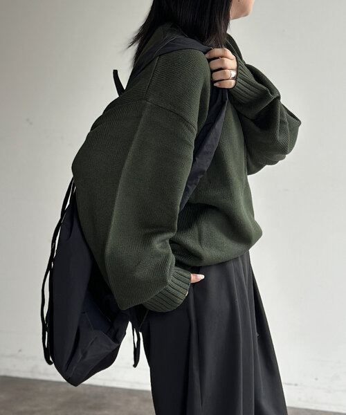 CPCM（シーピーシーエム）の「クルーネックニット（ニット/セーター・レディース・ネイビー/グリーン/グレー/ブルー/ホワイト/ブラウン/アイボリー/チャコールグレー/ブラウン系その他・MEDIUM/LARGE）」の16枚目の写真