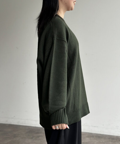 CPCM（シーピーシーエム）の「クルーネックニット（ニット/セーター・レディース・ネイビー/グリーン/グレー/ブルー/ホワイト/ブラウン/アイボリー/チャコールグレー/ブラウン系その他・MEDIUM/LARGE）」の19枚目の写真