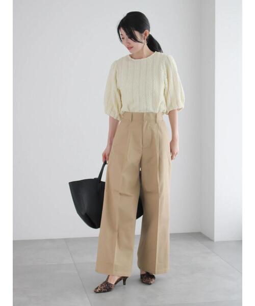 Te chichi（テチチ）の「チノワイドパンツ（その他パンツ・レディース・ベージュ/カーキ・F）」の18枚目の写真
