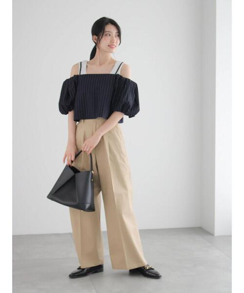 Te chichi（テチチ）の「チノワイドパンツ（その他パンツ・レディース・ベージュ/カーキ・F）」の20枚目の写真