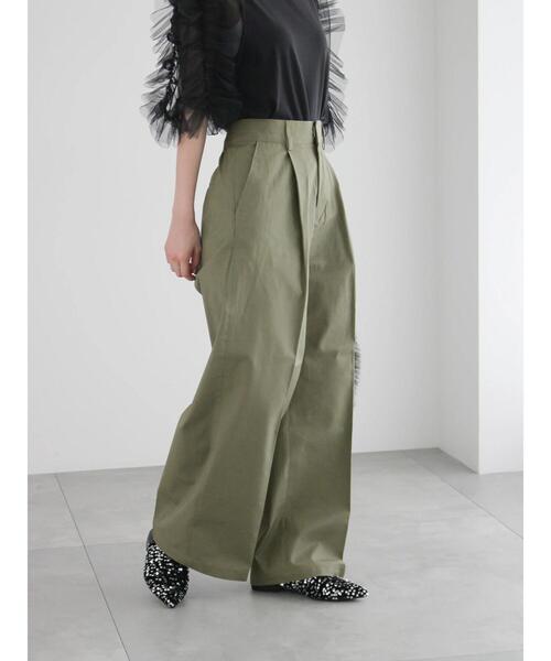 Te chichi（テチチ）の「チノワイドパンツ（その他パンツ・レディース・ベージュ/カーキ・F）」の8枚目の写真