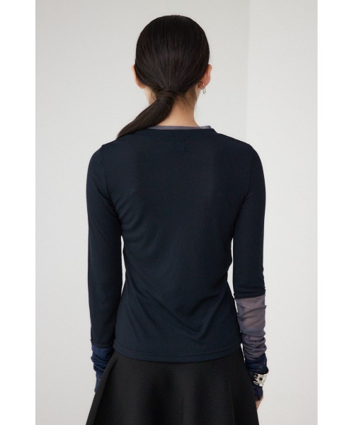 PLUS（プラス）の「【PLUS】シアードッキングトップス（Tシャツ/カットソー・レディース・チャコールグレー/マジェンタ/アイボリー/ブラック・FREE）」の22枚目の写真