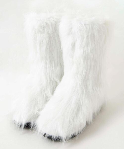 WEGO(ウィゴー)の「WEGO/モンスターファーブーツ(ブーツ・レディース・ベージュ/ホワイト・MEDIUM/LARGE)」の22枚目の写真